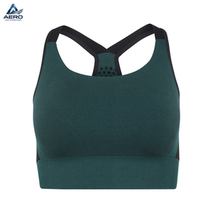 Cómodo sujetador deportivo de compresión para mujer, de tela ecológica, de color sólido, OEM ODM, novedad para fitness, gimnasio y running. - Product Image 1