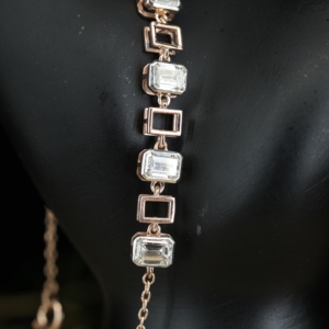 Stylish 925 Sterling Silver Moissanite Diamond Iced Out Necklace Square Cluster Link Chain Hip Hop Jewelry for Men and Women - Product Image 6