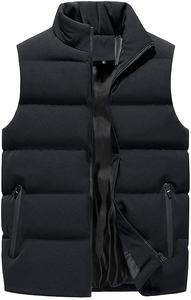 เสื้อกั๊กขนเป็ดลำลองฤดูหนาวสำหรับผู้ชายแจ็กเก็ตแฟชั่นปกตั้งพื้นเสื้อแจ็คเก็ตเสื้อกั๊กมีกระเป๋า - Product Image 5