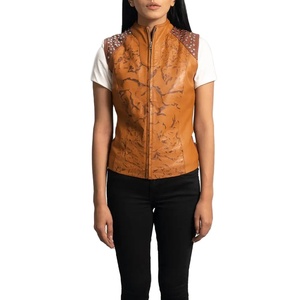 Chaleco de mujer de calidad superior Nuevo diseño Ligero Cuero genuino Durable Antibacteriano Casualwear Chaleco de moda - Product Image 1