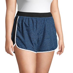 Shorts de course pour femmes à taille haute en nylon respirant, taille élastique, tissu à séchage rapide, style sportif froncé - Product Image 2