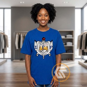 Wholesale GREEK TREASURES Sigma Gamma Rho Women's Sorority T-Shirt 100% Cotton Jersey Summer Breathable Quick Dry - Product Image 5