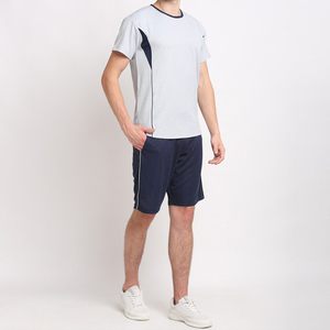 Hot Sale Product New Arrival Men Summer Short Sleeve T Shirts and Shorts Cotton Contrast Color Men <b>Twin</b> <b>Sets</b> for Adults OEM - Product Image 4