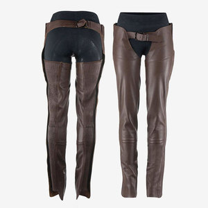 Classic Style Men’s Horse <b>Riding</b> Full <b>Chaps</b> Premium Brown Top Quality Leather Equestrian <b>Riding</b> Leg Protection Durable - Product Image 1