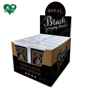 สำหรับไพ่ลายมังกรฟีนิกซ์สไตล์จีน สีดำทอง ทำจากพลาสติก ขนาด 58x88 มม. 54 ใบ สามารถปรับแต่งได้ - Product Image 3