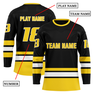 Uniforme de Hockey sobre Hielo Sublimado Personalizado OEM, Fabricante Mayorista, Ropa Deportiva Transpirable de Manga Larga con Malla Cosida - Product Image 3