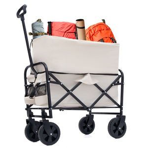 Multi-Use Heavy Duty 3-in-1 Utility Wagon Cart Collapsible Foldable Beach Wagon with Grocery Cart for Camping - Product Image 1