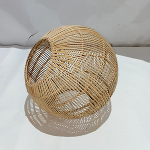 Lámpara Colgante Esférica Minimalista Hecha a Mano con Ratán Natural Ecológico para Decoración de Interiores Japonesa y Moderna - Product Image 2