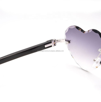 Nouvelles Lunettes de Soleil Personnalisées 2024 en Moissanite Diamant Certifiée, Forme Cœur, Tendances Spéciales, Couleurs Rouge, Bleu, Jaune, Vert, Violet