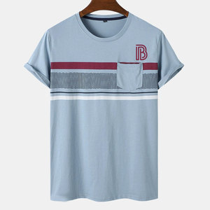 เสื้อยืดผู้ชายพิมพ์โลโก้ตามสั่งขายส่ง ผ้าฝ้าย 100% คอกลม ทรงหลวม บริการ OEM แบบกำหนดเอง เสื้อยืดสีพื้นสำหรับผู้ชาย - Product Image 1