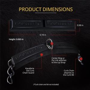 Protège-chaîne en gel noir caoutchouc pour cheval de soins - Product Image 3