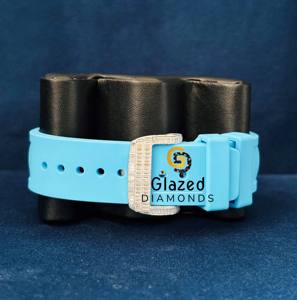 Reloj Cronógrafo de Lujo con Incrustaciones de Diamantes Moissanite de Corte Baguette y Claridad VVS, Estilo Hip Hop para Fiestas - Product Image 2