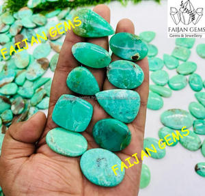 Chrysoprase Naturelle de Haute Qualité, Pierre Précieuse en Vrac, Cabochon, Cristal Vert de Guérison pour la Fabrication de Bijoux, Toutes Tailles, Formes Assorties FAIJAN - Product Image 2