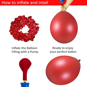 Kit de Guirnalda de Globos Rojos de Látex y Dorado Metálico de 115 Piezas, Tira de Arco de 16 Pies para Globos de Aniversario y Boda - Product Image 2