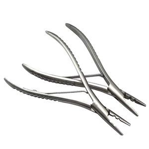 Pince à extensions capillaires en acier inoxydable de haute qualité, outil professionnel de précision à deux trous pour l'installation d'extensions capillaires - Product Image 4