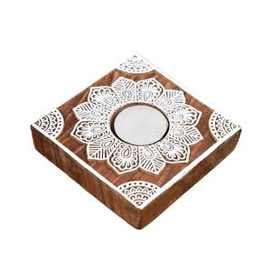 Portavelas de Madera Hechos a Mano, Diseños Únicos para Decoración de la Sala de Pooja, Artículos de Decoración para Diwali, Decoración para el Hogar - Product Image 1