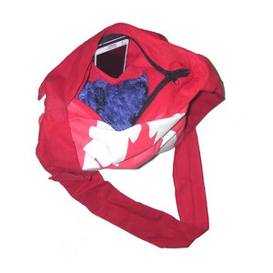 Sac bandoulière unisexe vintage bohème avec drapeau du Canada, écologique, en coton, avec fermeture éclair, design élégant et portable - Product Image 2