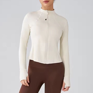 Girls and Women Custom Made High Quality Sportswear Zip up <b>Yoga</b> <b>Jacket</b> with Pocket Gym Running Sports <b>Jacket</b> - Product Image 3