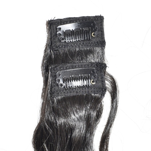 Extensions de cheveux naturels indiens Remy 100 % vierges à clipser et à tisser, double trame, sans produits chimiques - Product Image 1