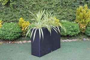 Jardinière d'extérieur en rotin PE avec trois pots amovibles - Product Image 4
