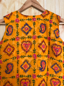 Indian Handmade 100% Cotton Eco-Friendly Breathable <b>Winter</b> <b>Quilted</b> Reversible Boho Jacket with Embroidery Vest Waistcoat Design - Product Image 4