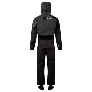 Men's <b>Black</b> Waterproof <b>Work</b> Coverall Polyester Material Hooded Design With Reflective Strips - Product Image 1