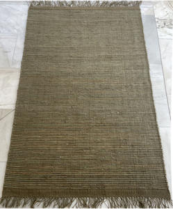 Precio de fabricante directo de fábrica, alfombra india ecológica de yute tejida a mano de color verde para interiores con diseño texturizado. - Product Image 6