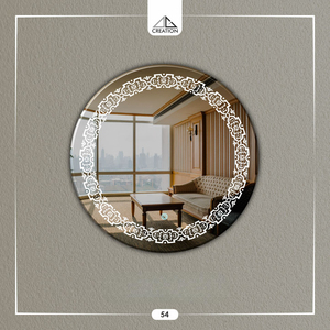 Realza tu interior con un moderno espejo LED de diseño láser, ideal para añadir un toque lujoso y contemporáneo a cualquier espacio. - Product Image 5