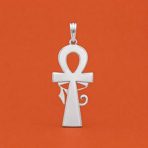 Pendentif Croix Ankh en Argent Sterling 925 avec Diamants Moissanite Sertis, Bijoux Hip Hop - Product Image 4