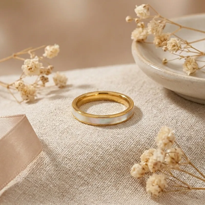 Anillo Geométrico de Lujo para Mujer, Acero Inoxidable 304, con Recubrimiento PVD de Oro Real de 18K, Anillo de Moda Electrochapado - Product Image 3