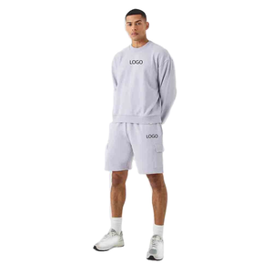 Sweat-shirt à capuche et short assorti pour homme avec logo personnalisé, vêtements en gros OEM ODM - Product Image 5