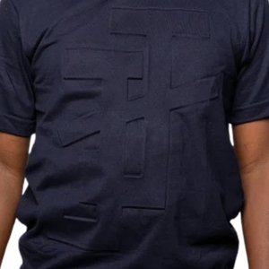 Camiseta rosa con relieve entrelazado, camiseta informal de manga corta, ropa cómoda para mujeres y hombres, estilo streetwear - Product Image 5