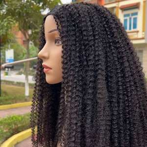 Peluca frontal de cabello humano virgen vietnamita con rizos afro, densidad del 180%, al por mayor - Product Image 4