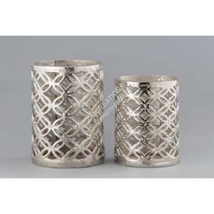 Ensemble de pots à bougies décoratifs en métal, résistants à la chaleur, design moderne, faits à la main, pour Noël, Pâques, décoration de table - Product Image 1