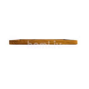 Plateau de service décoratif en teck naturel fait à la main, plateau rectangulaire en bois massif durable, vaisselle de cuisine - Product Image 6