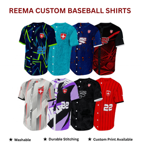 Camiseta de Béisbol Personalizada REEMA Premium con Logotipo, Unisex, Transpirable, Tallas Grandes, Secado Rápido, OEM ODM, Ropa Deportiva de Poliéster, Manga Corta, para Equipo - Product Image 6