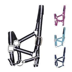 Nuevas llegadas: Cabestros para caballos con hebilla ajustable, de nailon y cuero, de la mejor calidad, cómodos, ligeros, duraderos y resistentes. - Product Image 4