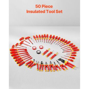 Set Professionale di 50 Cacciaviti Isolati Elettrici 1000V Magnetici in Titanio con Punte Esagonali, Strumento per Elettricisti - Product Image 2