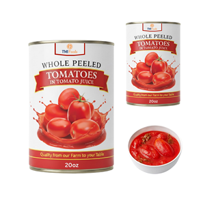 Factory In Vietnam Top Notch Quality Tasty Whole Peeled Tomatoes in Tomato Juice Customized Packaging - Product Image 1