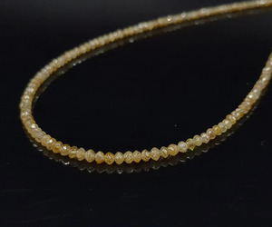 Cuentas Redondas de Diamante Champagne Natural Premium, Facetadas, de 2 mm, 15 Pulgadas, para la Elaboración de Joyas - Product Image 2