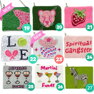 Handmade Beaded evening Pouch Collection Novelty Text Motif Clutch Zip <b>Mini</b> Bag Women Custom OEM Wholesale Supplier - Product Image 3