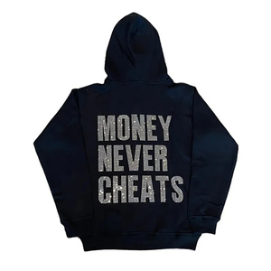 Modèle 2026 – Sweat à capuche personnalisé pour homme avec strass, 100 % coton, coupe oversize, écologique, doux et confortable – Vente en gros - Product Image 2