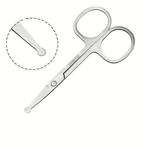 Stainless Steel Curved Round Tip Grooming Eyebrow Eyelash Cutting Nose Hair Beard Trimming Scissors <b>Makeup</b> Beauty <b>Tool</b> - Product Image 1