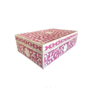 Boîtes d'incrustation d'os faites à la main en bois indien de qualité haut de gamme boîte décorative noire à motif de boîtes indiennes pour la maison ensemble gamme pour le golfe - Product Image 4