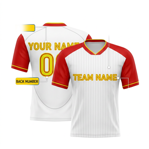 Maillot de football personnalisé par sublimation, col en V, séchage rapide, avec nom et numéro d'équipe, vente en gros de vêtements de sport - Product Image 5