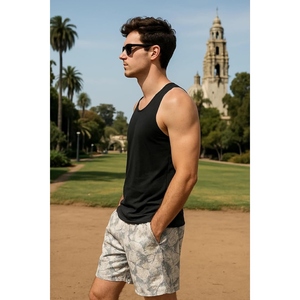 Pantalones Cortos Deportivos de Malla con Estampado de Jungla para Hombre, Diseño Gráfico Personalizado de Baloncesto, Transpirables, para Entrenamiento y Uso Casual - Product Image 3