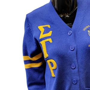 Vente en gros de cardigan unisexe à col en V boutonné, en mélange d'acrylique, style universitaire, veste décontractée, veste universitaire, automne - Product Image 4