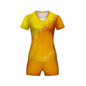 Latest Design Comfortable Hot Selling Custom Logo Printing Cheap Women's Volley Ball Uniform Sets OEM <b>100</b>% <b>Polyester</b> - Product Image 1