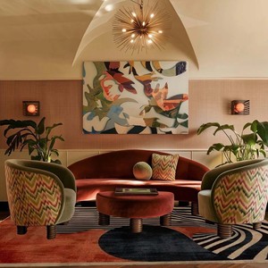 Modern Abstract Striped Wool <b>Rug</b>| Geometric <b>Black</b> Orange Hand Tufted Living Room Carpet Contemporary Bedroom Decorative Area <b>Rug</b> - Product Image 3