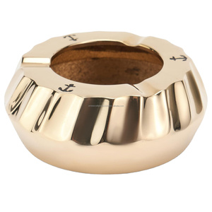 Excellente qualité moderne en laiton cendrier décoratif poli poche cadeau ancre nautique gravé couvercle ambiance style de vie en plein air - Product Image 1